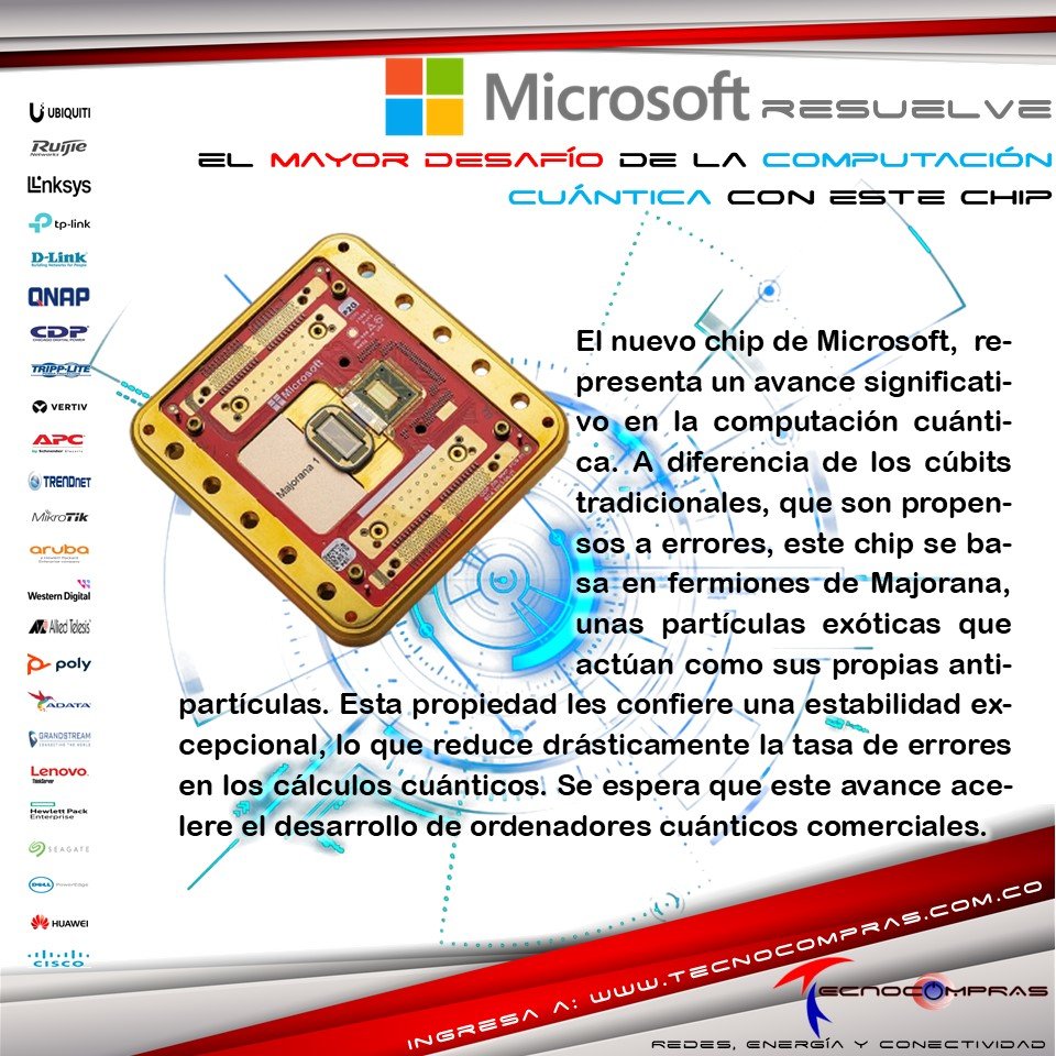 El chip de #Microsoft que revoluciona la computación cuántica #Tecnocompras #ComputacionCuantica