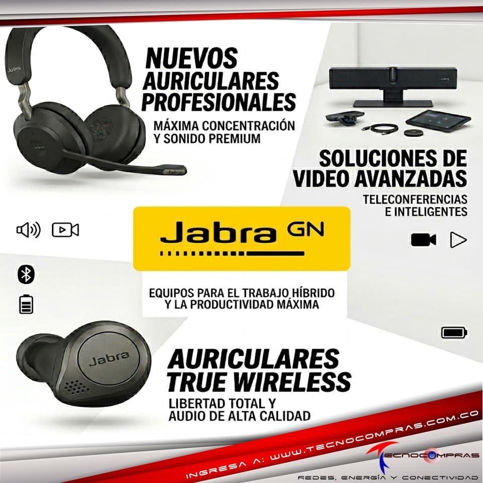 Descubre la Nueva Generación Jabra: Audio Profesional, Videoconferencias Inteligentes y Máxima Productividad #Tecnocompras #Jabra #VideoConferencia #Diademas #CallCenter